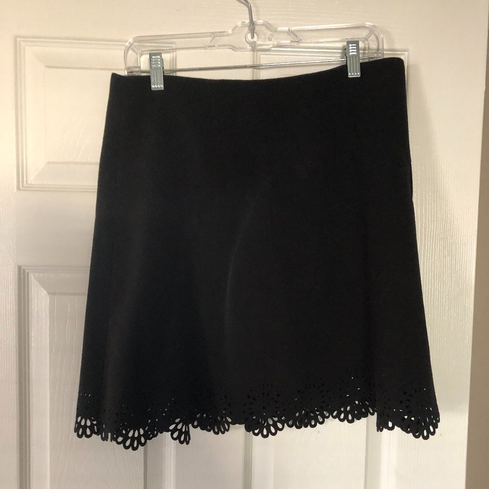 Loft A-Line Floral Hem Skirt